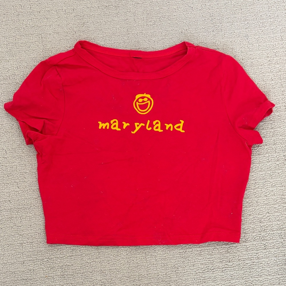 University of Maryland crop short sleeve